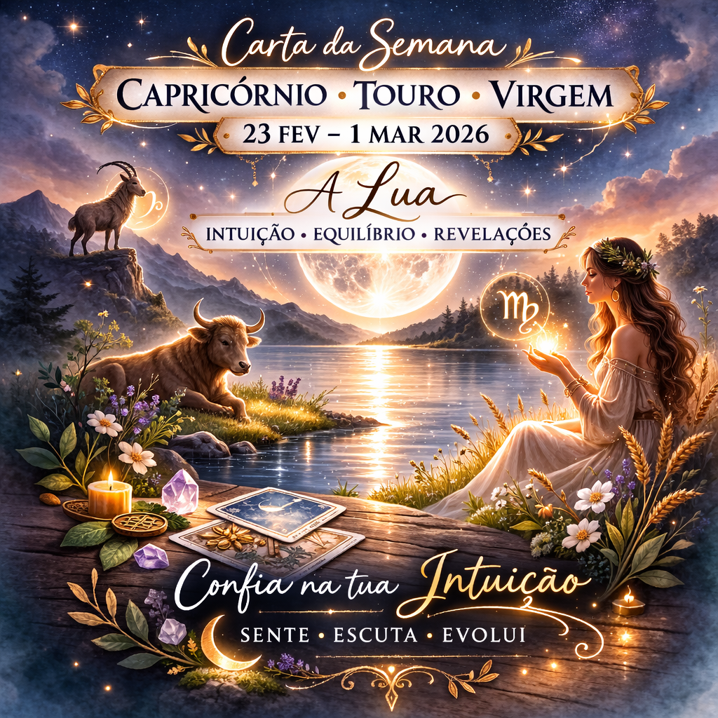 Carta da Semana para Capricórnio, Touro e Virgem (23 de fevereiro a 1 de março de 2026)
